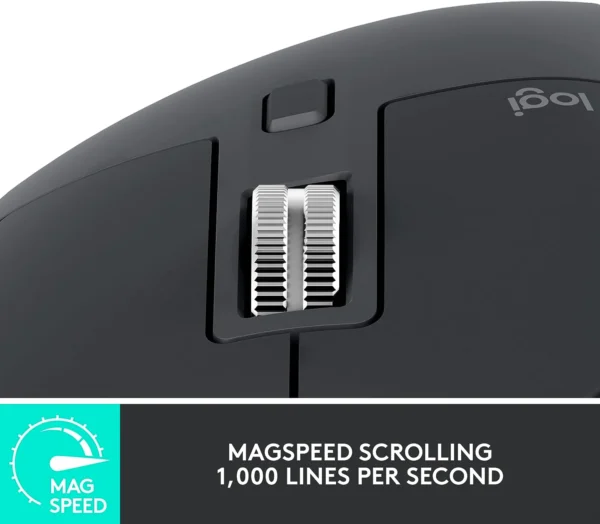 Logitech MX Master 3S Bluetooth Edition Wireless Mouse Graphite
