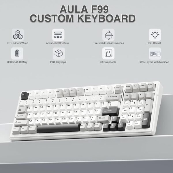 61GleNTVFOL._AC_UF894,1000_QL80_ AULA F99 Wireless Mechanical Keyboard