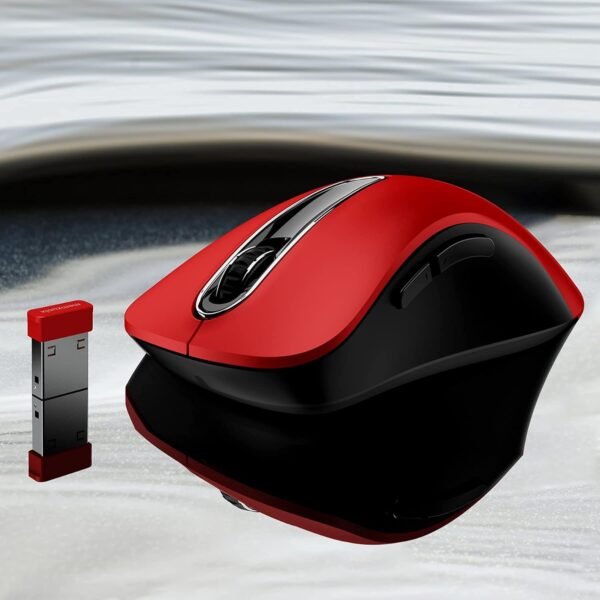 memzuoix 2.4G Wireless Mouse Red