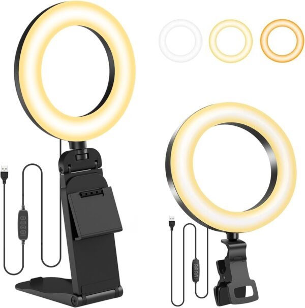 Evershop Ring Light for Laptop Desk Clip On