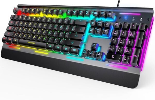 TECKNET Gaming Keyboard Whisper Quiet Gaming Switch