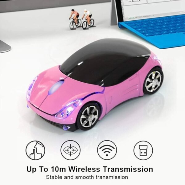 Pink Wireless Car Mouse