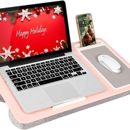 71fh82i8a-L._AC_UF894,1000_QL80_ LAPGEAR Home Office Lap Desk with Device Ledge Mouse Pad and Phone Holder Pink
