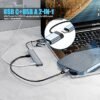 USB C USB Hub BERLAT Aluminum 7 in 1 USB C