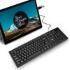 Rii RK907 Ultra-Slim Compact USB Wired Keyboard for Mac and PC Windows