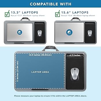 81EoUaEhRxL._AC_UF350,350_QL80_ LAPGEAR Home Office Lap Desk with Device Ledge Mouse Pad and Phone Holder Silver Carbon